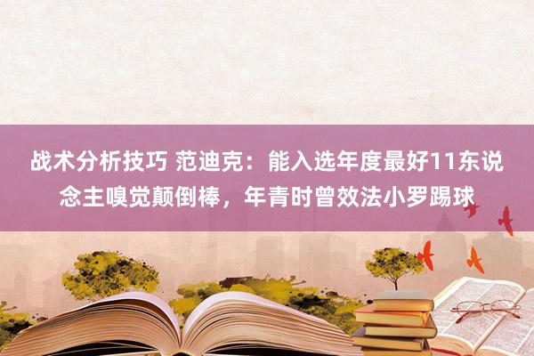   战术分析技巧 范迪克：能入选年度最好11东说念主嗅觉颠倒棒，年青时曾效法小罗踢球