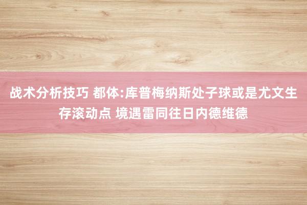   战术分析技巧 都体:库普梅纳斯处子球或是尤文生存滚动点 境遇雷同往日内德维德